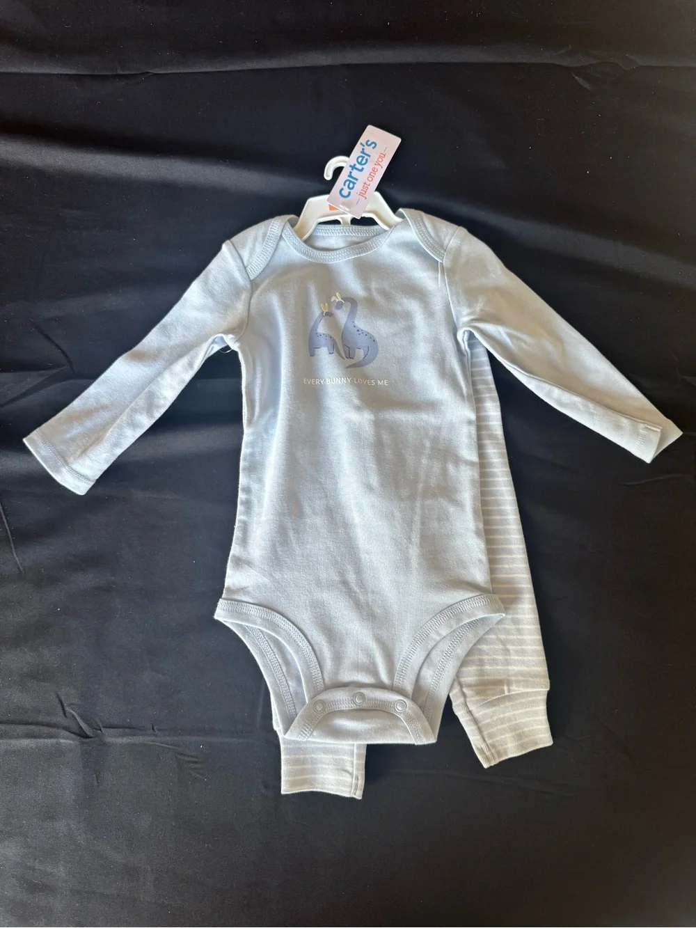 NWT Just One You Carter's Baby 9M 2-Pc Long Sleeve Bodysuit & Pants Set Blue